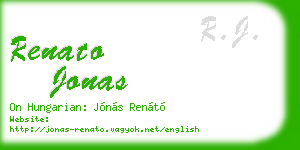 renato jonas business card