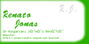 renato jonas business card